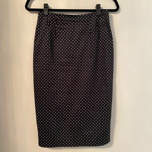 Amanda & Chelsea Black and White Pencil Skirt Knee-Length